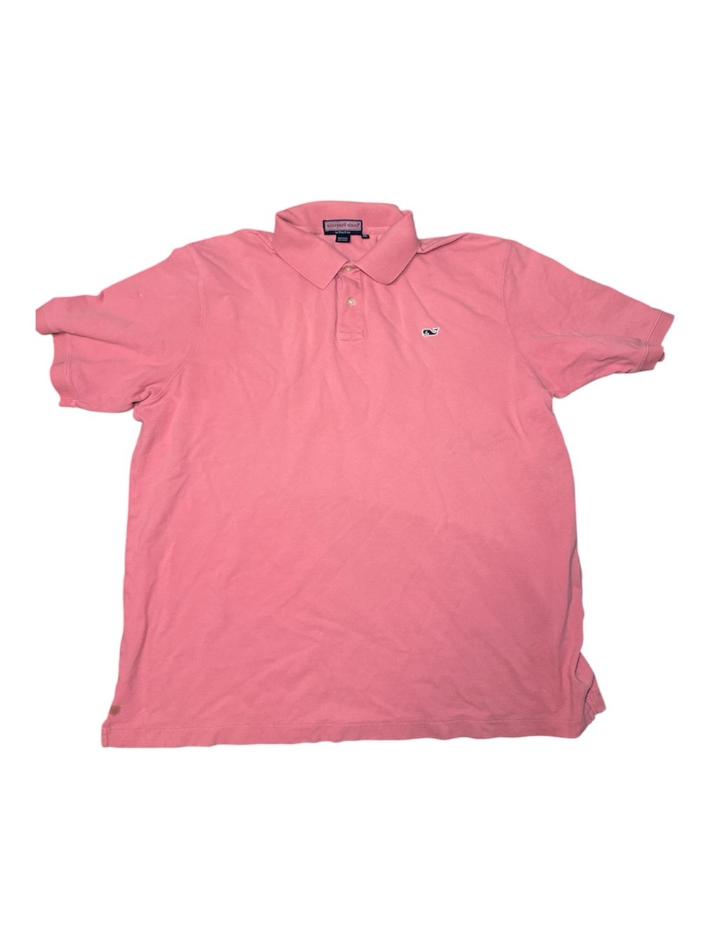 Vineyard Vines Men's Coral Pink Polo Shirt XXL Whale Logo